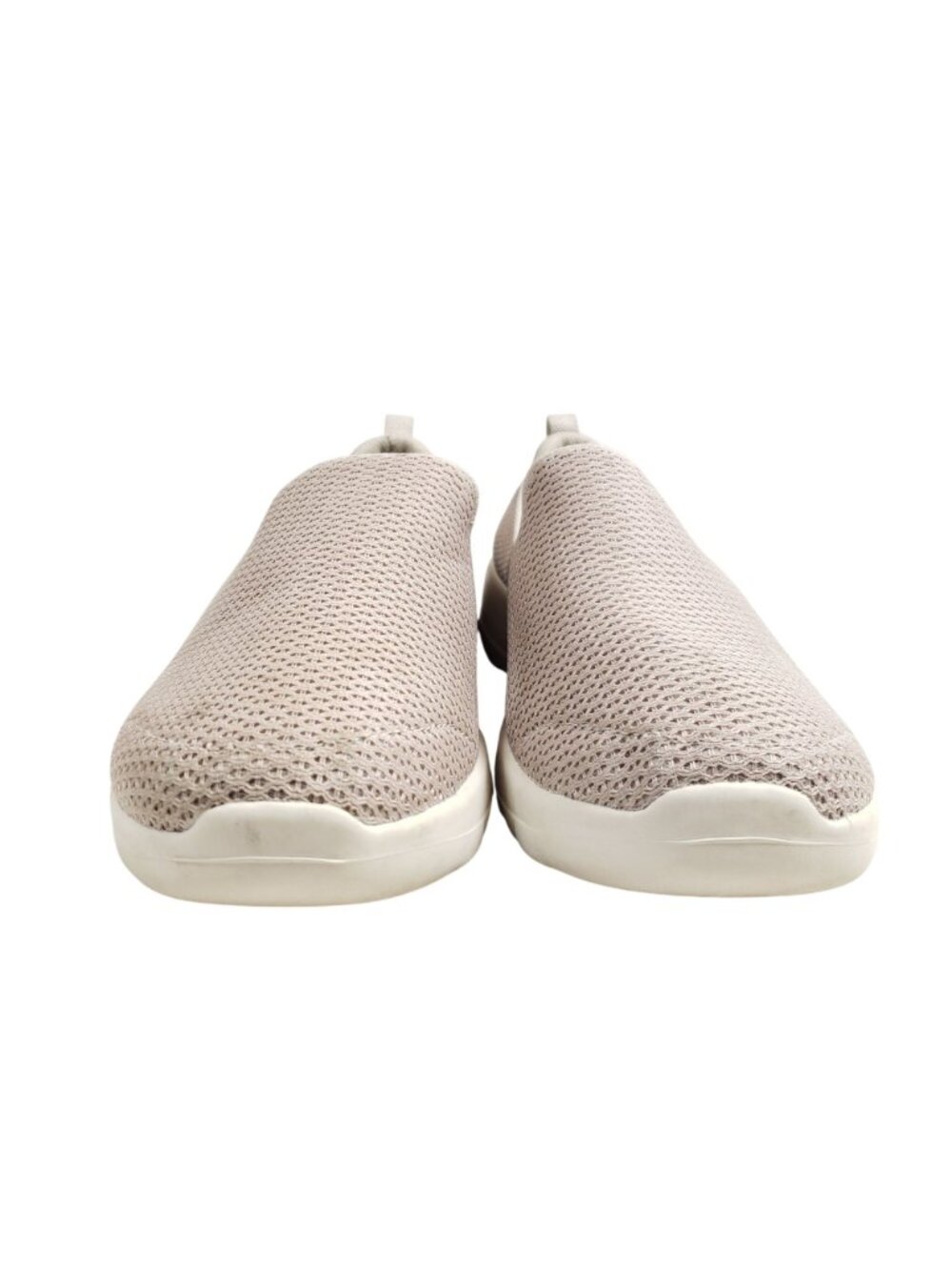 Skechers Womens Size 8.5 Wide Slip-On Shoes Beige Breathable Mesh - Picture 6 of 9